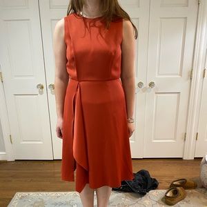 Ted Baker london brick red dress with slit